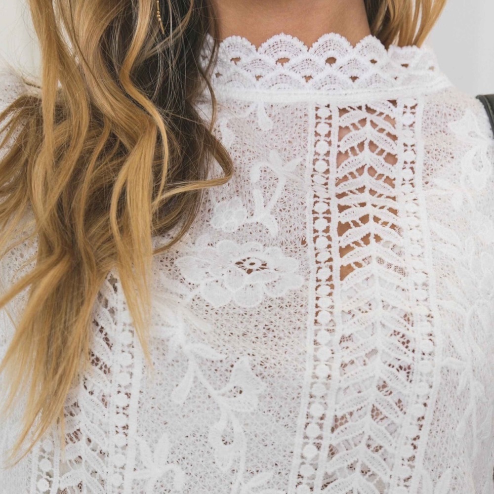 ❤️❤️ 💯❤️Lace high neck top - Picture 4 of 8